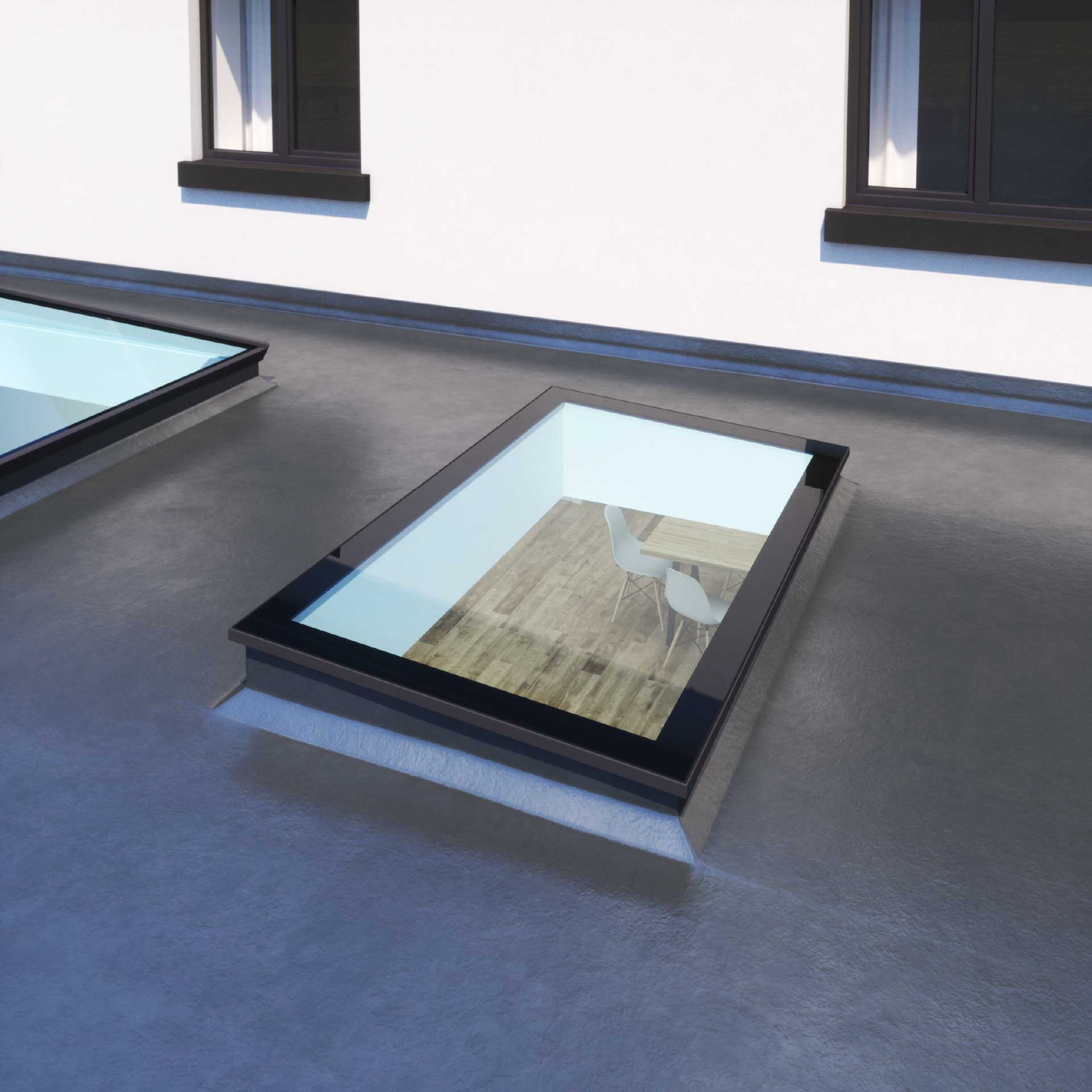 Korniche FlatLite Exterior View: Sleek, Modern Flat Rooflight