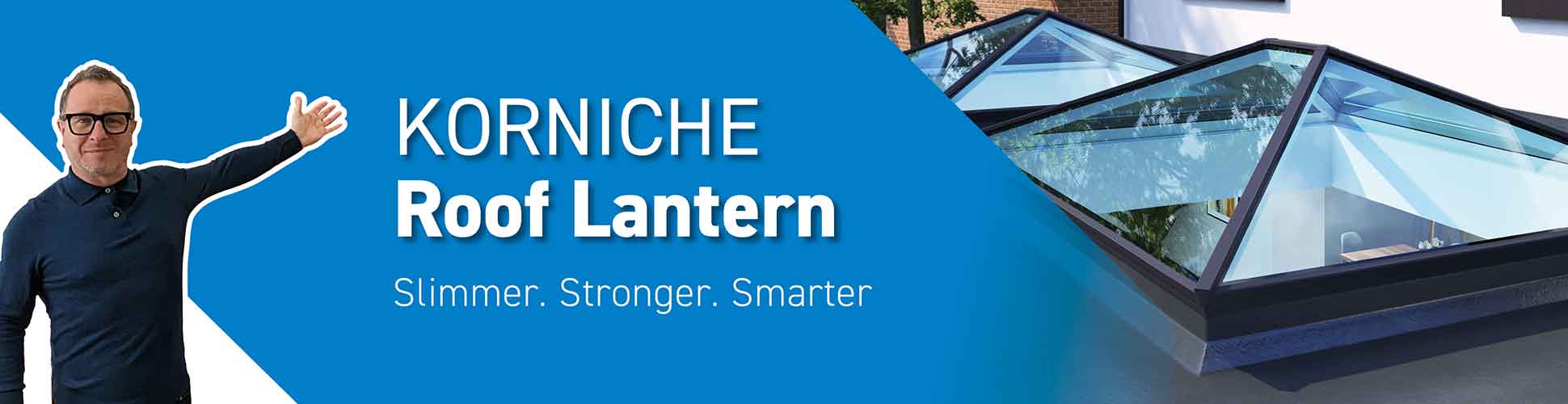 Korniche aluminium roof lantern installed on a contemporary home, providing maximum natural light